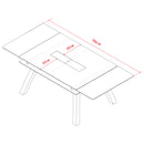 Foldable dining table 4 to 8 seater sand beige color