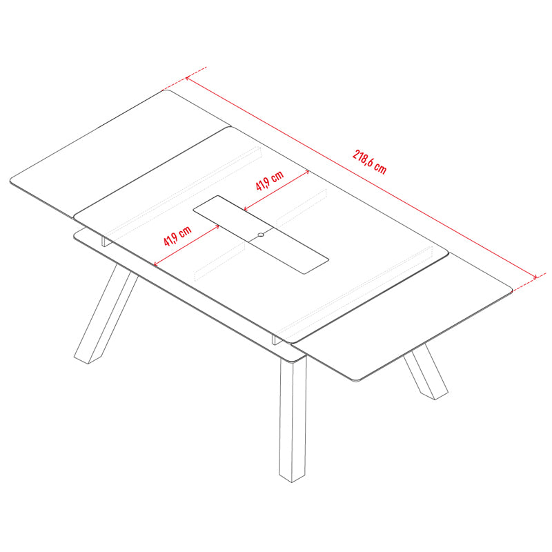 Foldable dining table 4 to 8 seater-Beige