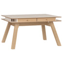 Foldable dining table 4 to 8 seater sand beige color