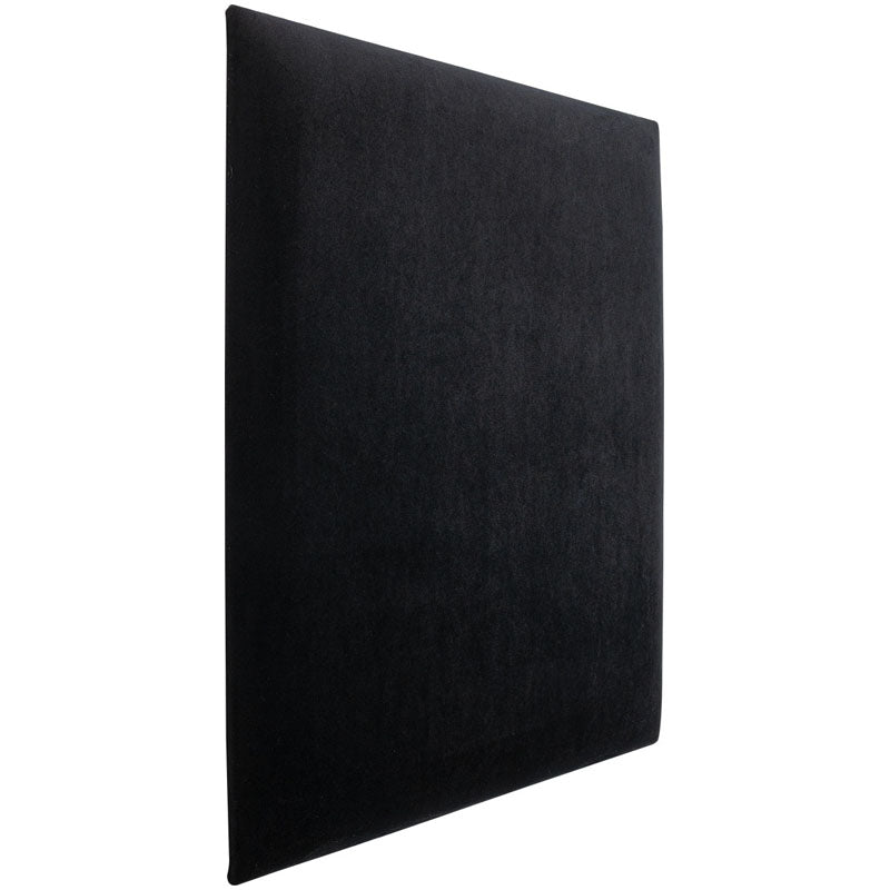 Square upholstered panel - Black velvet matt - VOX Furniture UAE