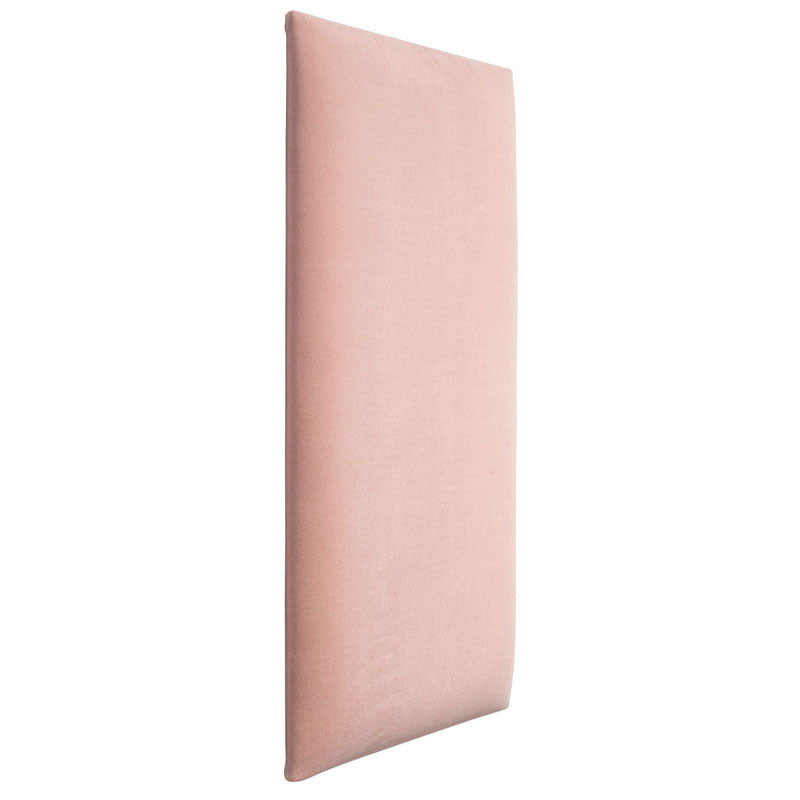 Wide Rectangular upholstered panel - Light pink velvet matt - VOX Furniture UAE