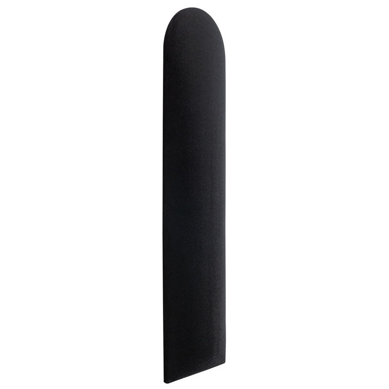 Tall Rounded oval upholstered panel - Black velvet matt - VOX Furniture UAE
