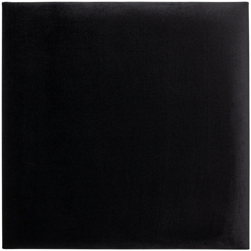 Square upholstered panel - Black velvet matt - VOX Furniture UAE