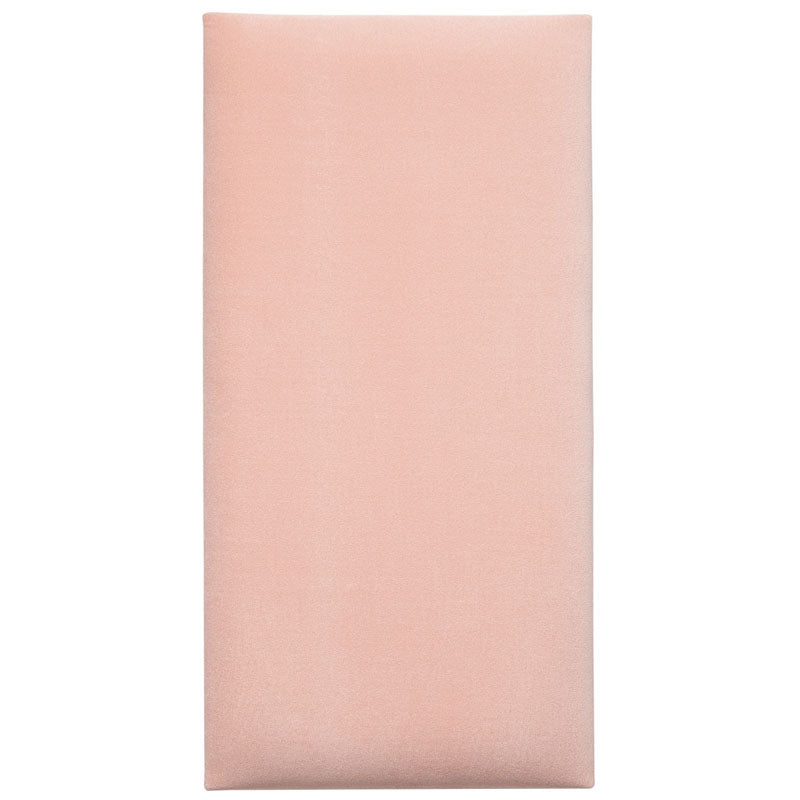 Wide Rectangular upholstered panel - Light pink velvet matt - VOX Furniture UAE