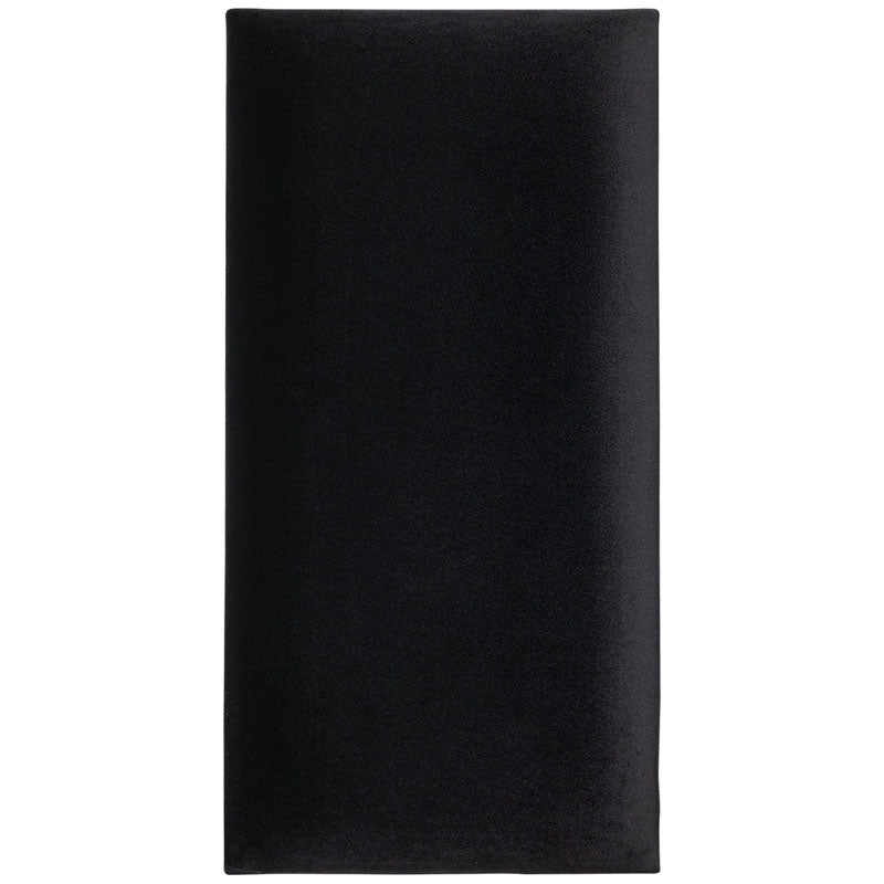 Wide Rectangular upholstered panel - Black Velvet Matt - VOX Furniture UAE