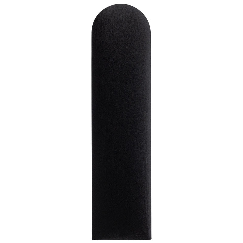 Tall Rounded oval upholstered panel - Black velvet matt - VOX Furniture UAE