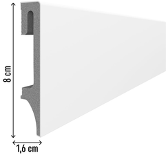 ESPUMO Skirting Board 201 - White - VOX Furniture UAE