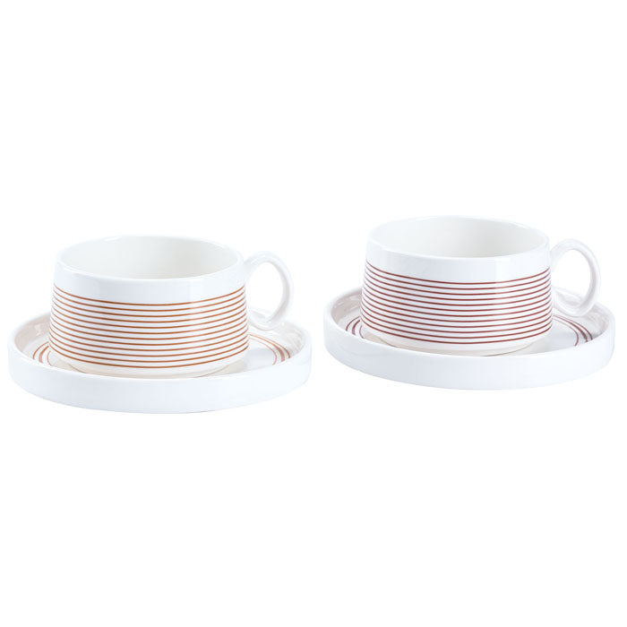 Set of 2 cups and saucer - Lineo