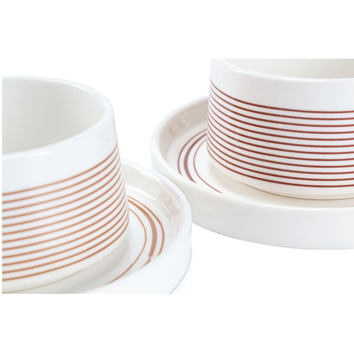 Set of 2 cups and saucer - Lineo