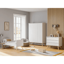 Сot bed 140x70 cm vintage white/oak