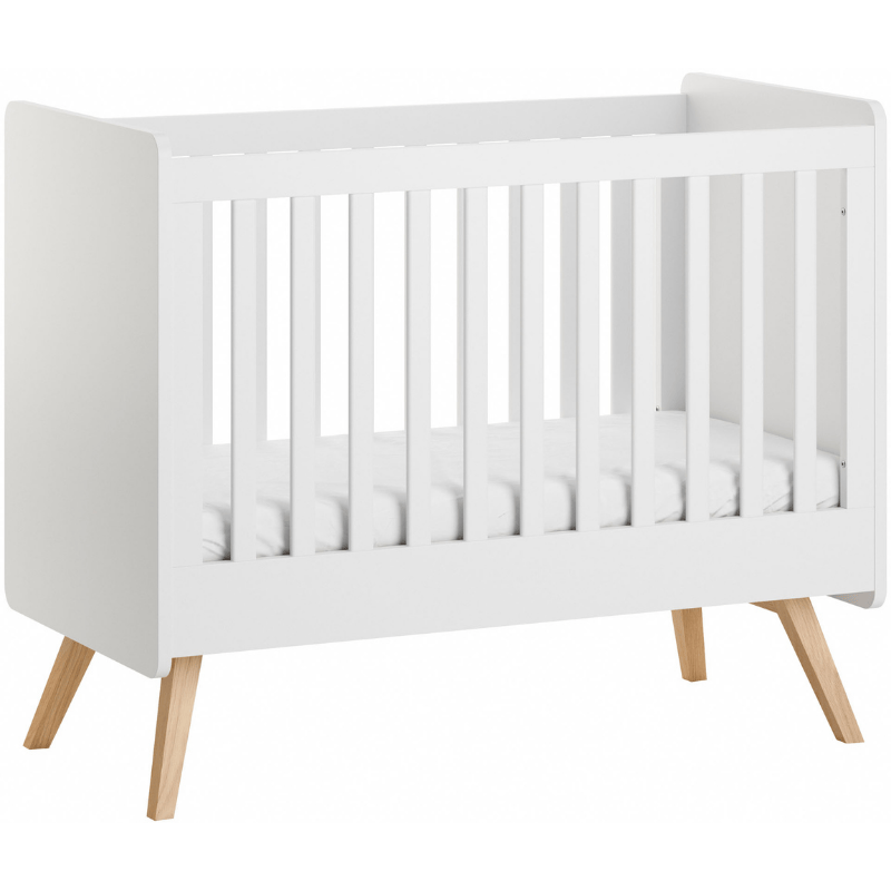 Сot bed 120x60 cm Wide - White Color Vintage Baby VOX