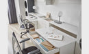 Expandable Study Desk 100 cm - Alabaster White Color