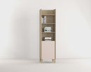Narrow Bookcase Oak & Sand Beige - Muve Young VOX