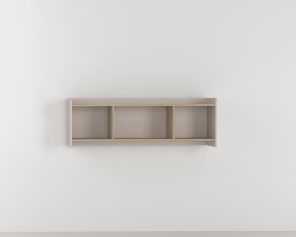 Wall Bookshelf Sand Beige & Oak Color- Muve Young VOX