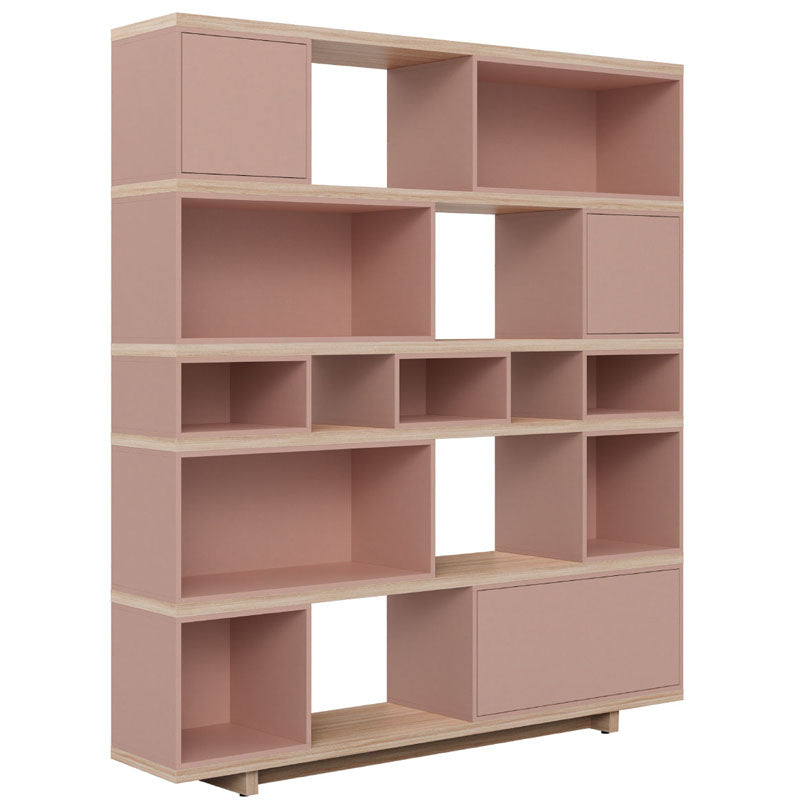 Bookcase 138cm Wide - Powder Pink Color