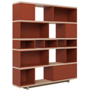 Bookcase 138cm wide-terracotta