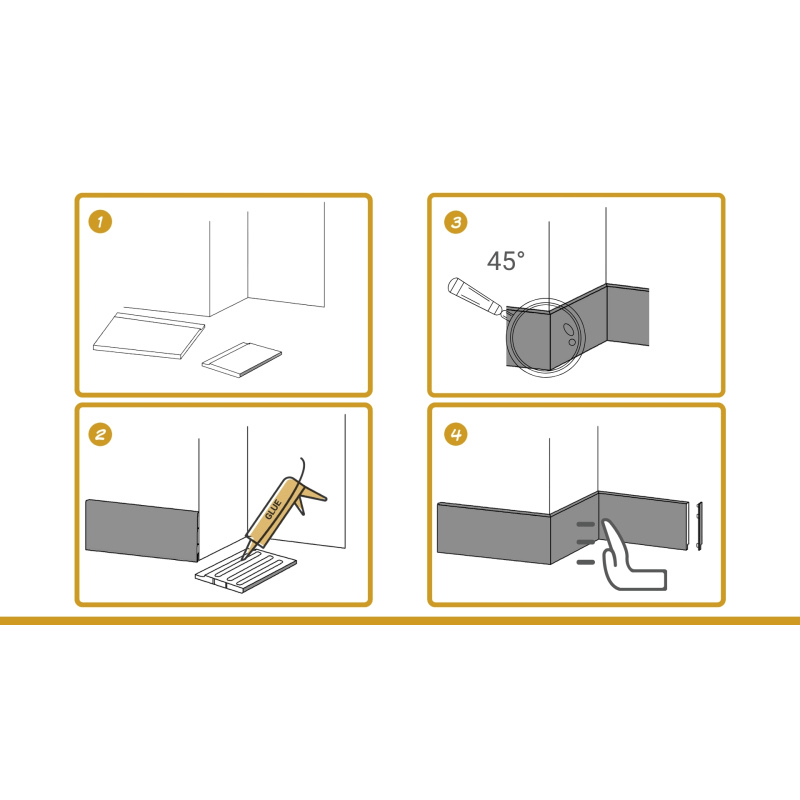 SEMPLA Skirting Board  65 WHITE - 707