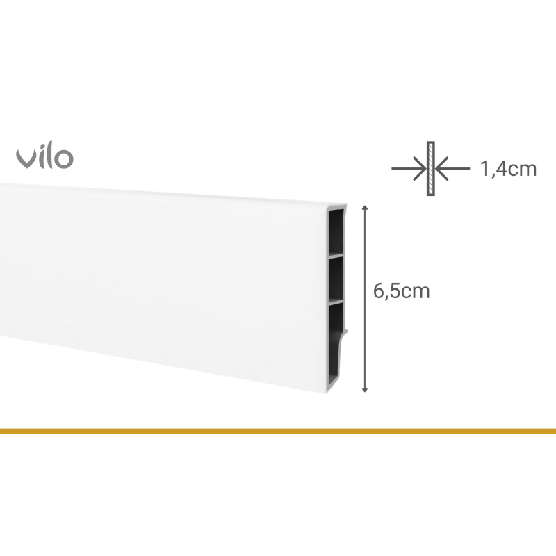 SEMPLA Skirting Board  65 WHITE - 705