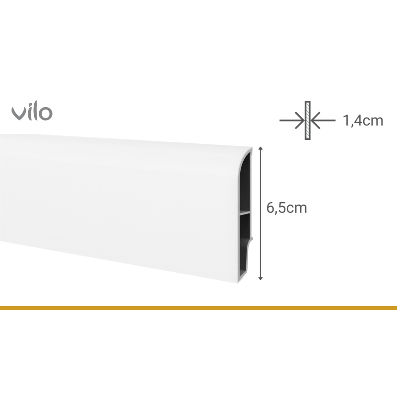 SEMPLA Skirting Board  65 WHITE - 707