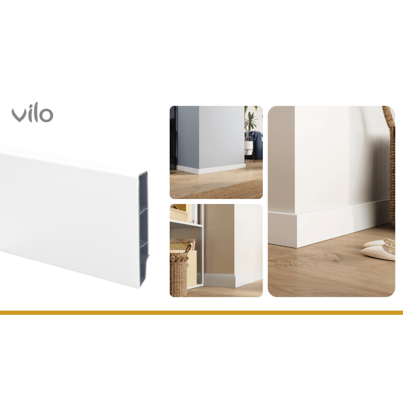 SEMPLA Skirting Board  80 WHITE - 701