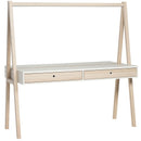 Double sided desk with light