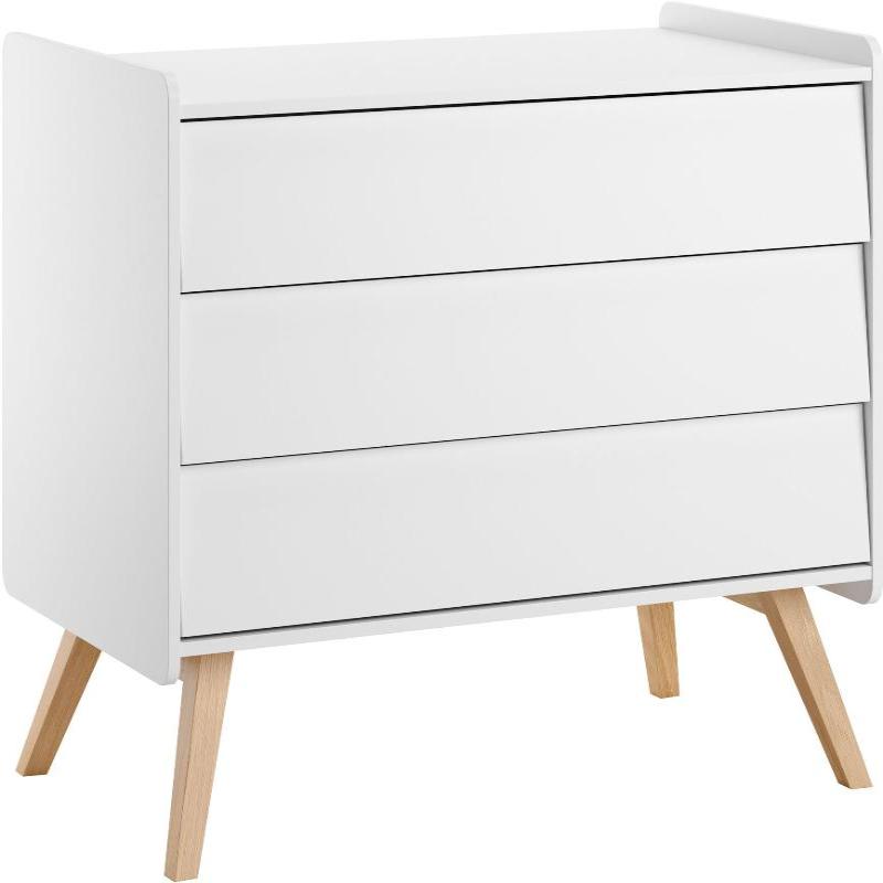 3 Drawer Dresser With Changer - White Front White Body