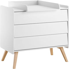 3 Drawer Dresser With Changer - White Front White Body