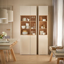 Narrow glass cabinet with backlight