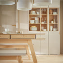 Narrow glass cabinet with backlight