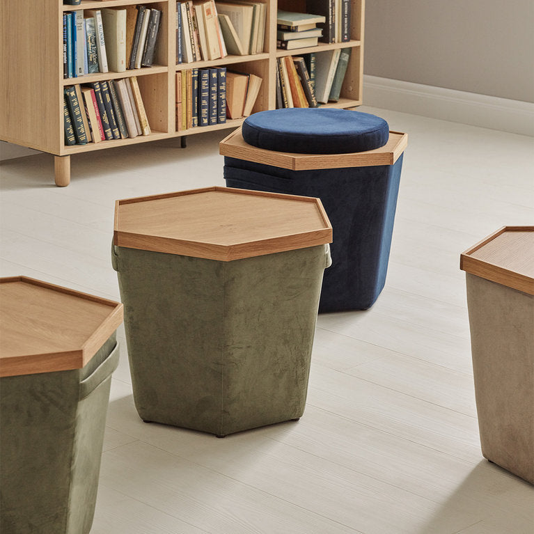 Doppio Pouf - Navy Blue Color