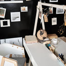 Double sided desk with light