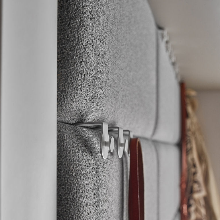Wide Rectangular upholstered panel - Black Velvet Matt - VOX Furniture UAE