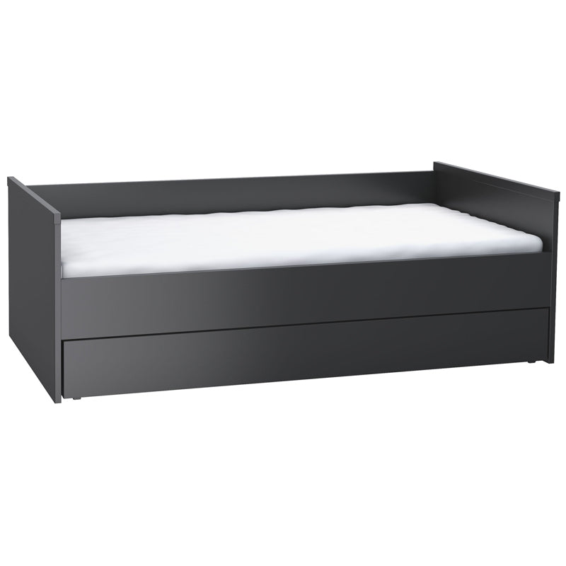 Day-bed with bottom bed - black