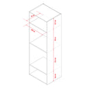 One door wardrobe with drawer - VOX Furniture UAE