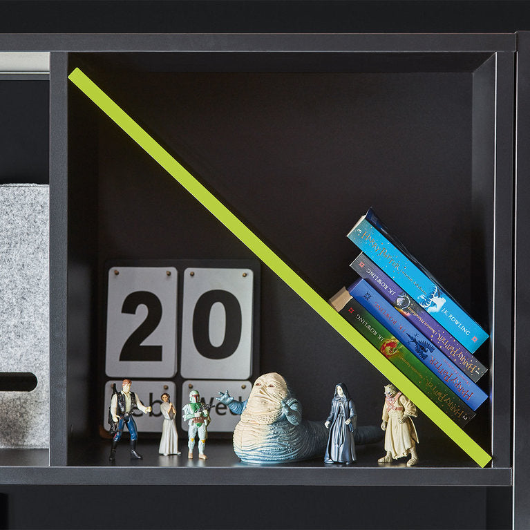 Shelf - black & neon yellow colors - VOX Furniture UAE