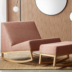 Stan Armchair With Oak Legs - Red Color Grace 55