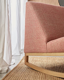 Stan Armchair with oak legs - red color Grace 55 - VOX Furniture UAE