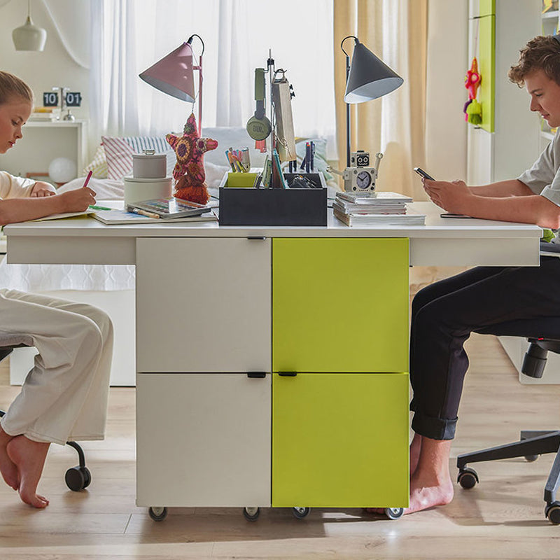Metal overlay for study desk - Neon Yellow - VOX Furniture UAE