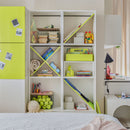 Shelf - white & neon yellow colors - VOX Furniture UAE