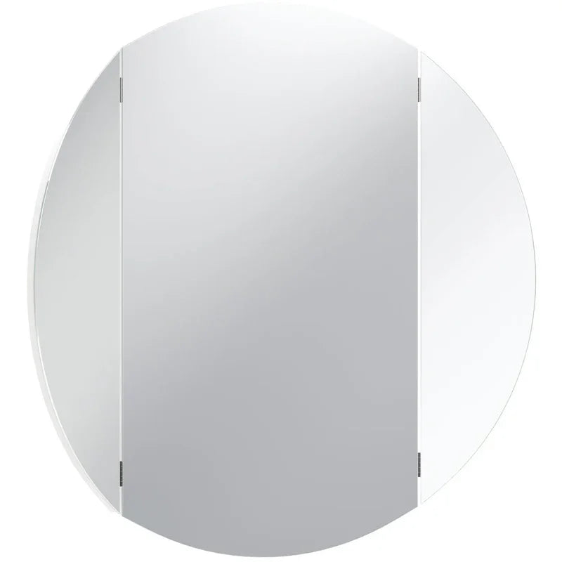 Trifold Round Vanity Mirror - 80cm Wide