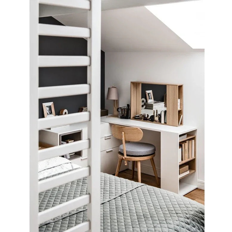 Wall Mounted Mirror - Oak Color