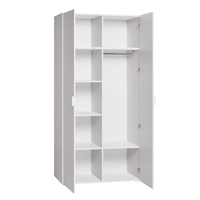 Two door white shop wardrobe