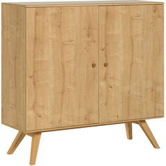 2 Door Tall Cabinet - Oak Front Color