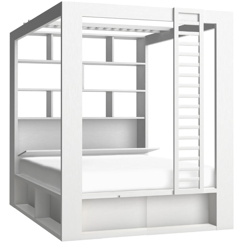 Double bed with canopy and bookcase - VOX Furniture UAE