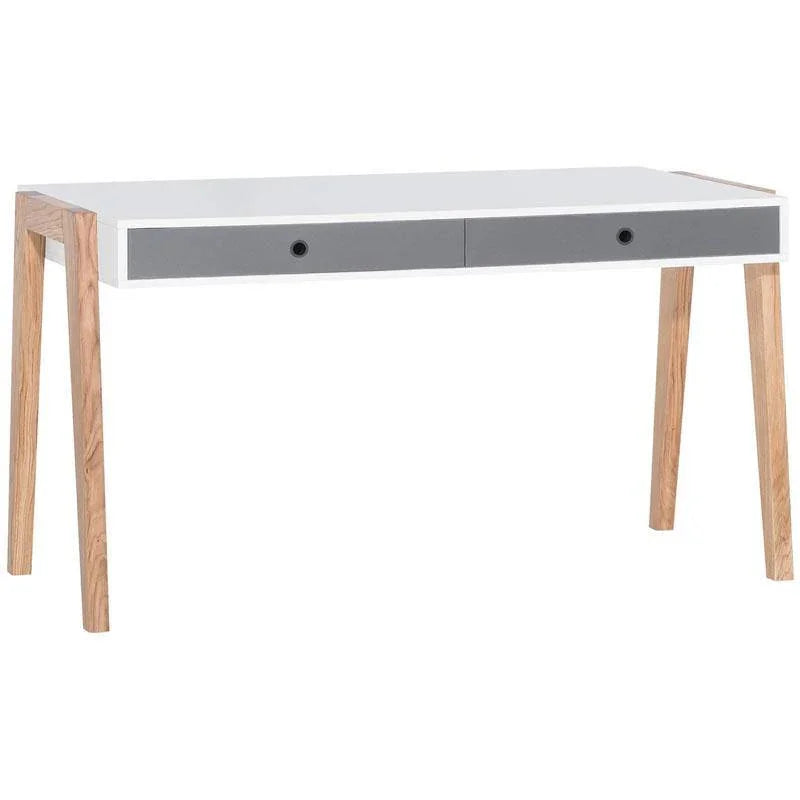 Study Desk 120 cm Wide For Students And Home Offices - White & Oak Color