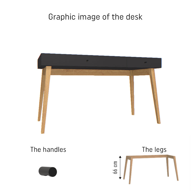 Desk - Black - VOX Furniture UAE