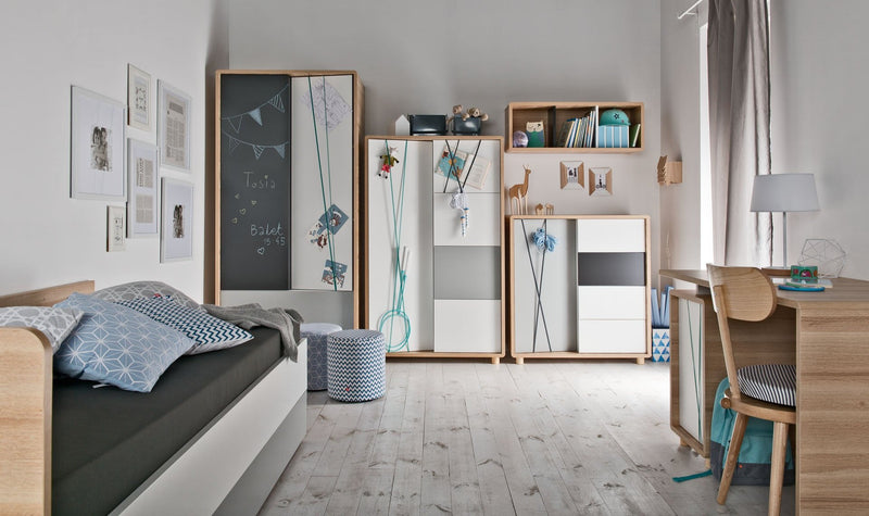 2 Door wardrobe with a drawer - Voxfurniture.ae