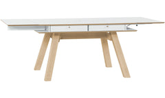 Extendable Dining Table 4 to 8 Seater 140-200x100cm - White Color