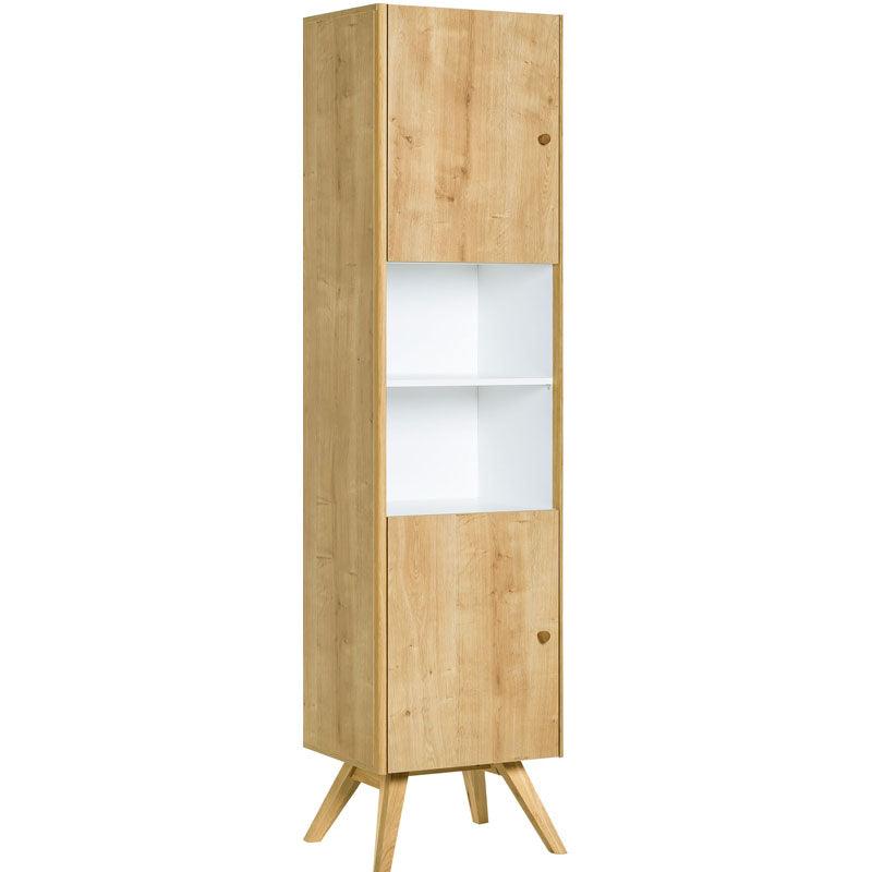 Display cabinet oak/ white - VOX Furniture UAE