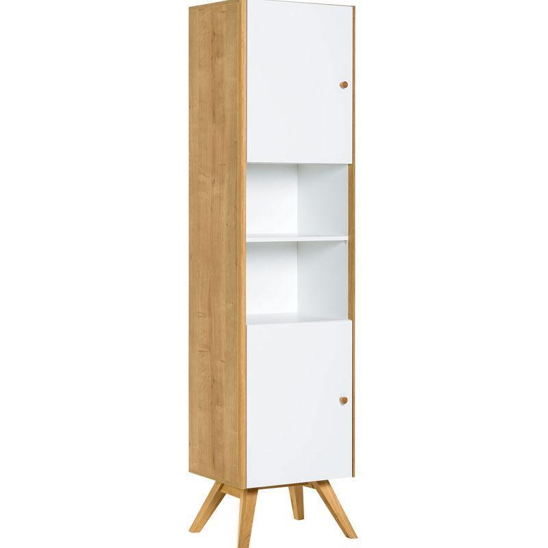 Display cabinet oak/ white - VOX Furniture UAE